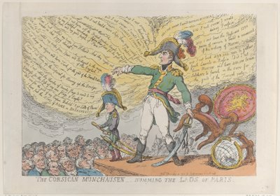 The Corsican Munchausen - Humming the Lads of Paris, December 4, 1813 by Thomas Rowlandson