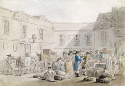 The Customs House at Boulogne by Thomas Rowlandson