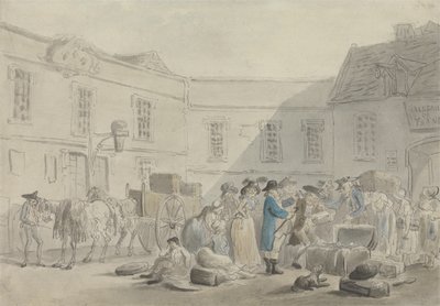 The Customs House at Boulogne by Thomas Rowlandson