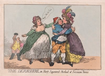 The Devonshire, or Most Approved Method of Securing Votes, pub. 1784 by Thomas Rowlandson