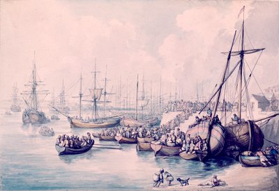 The Disembarkation of the Royalists of Toulon by Thomas Rowlandson