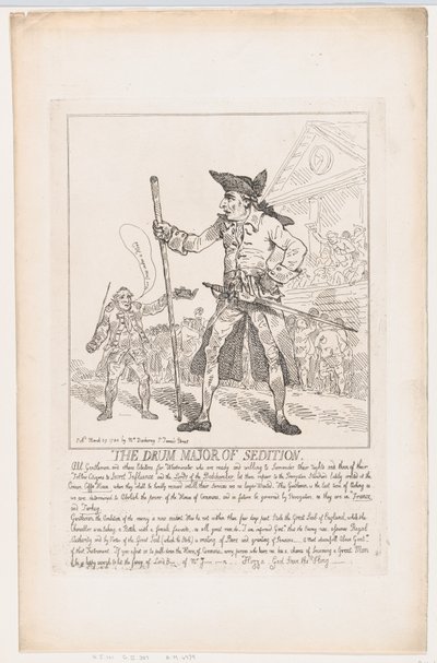 The Drum Major of Sedition, March 29, 1784 by Thomas Rowlandson