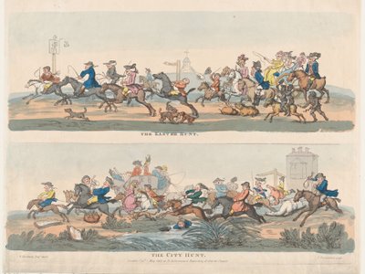 The Easter Hunt and The City Hunt, May 1, 1803 by Thomas Rowlandson