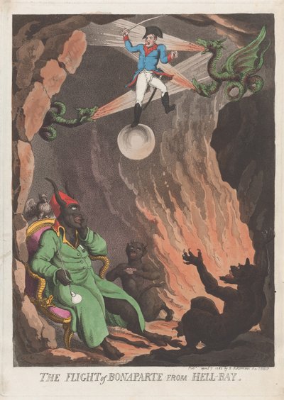 The Flight of Bonaparte from Hell-Bay, 7th April 1803 by Thomas Rowlandson