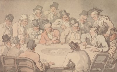 The Gaming Table by Thomas Rowlandson