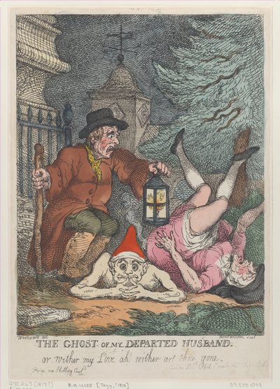 The Ghost of My Departed Husband, or Wither my Love ah wither art thou gone by Thomas Rowlandson
