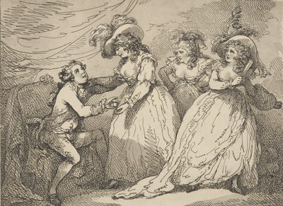 The Golden Apple, or the Modern Paris by Thomas Rowlandson