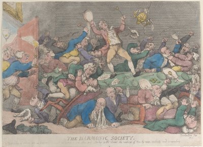 The Harmonic Society, reissued 1811 by Thomas Rowlandson