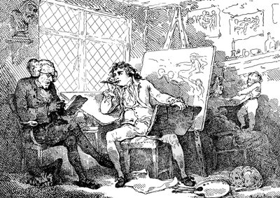 The Historian Animating the Mind of a Young Painter by Thomas Rowlandson