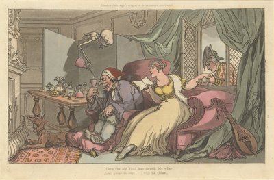 The Honey Moon The English Dance of Death, plate 13 by Thomas Rowlandson