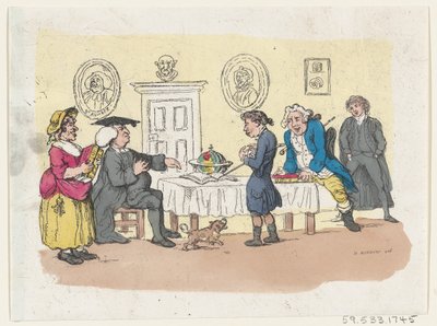 The Hopes of the Family - An Admission at the University by Thomas Rowlandson