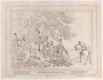 The Hunter from The Life of a Racehorse, or The High-Mettled Racer by Thomas Rowlandson