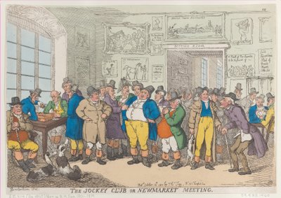 The Jockey Club or Newmarket Meeting, October 10, 1811 by Thomas Rowlandson