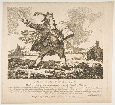 The Journalist, With a View of Auckinleck-or the Land of Stones Picturesque Beauty, May 15, 1786 by Thomas Rowlandson