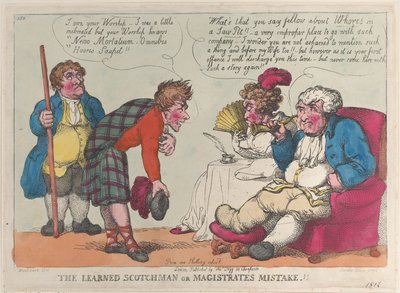 The Learned Scotchman or Magistrates Mistake, 1812 by Thomas Rowlandson