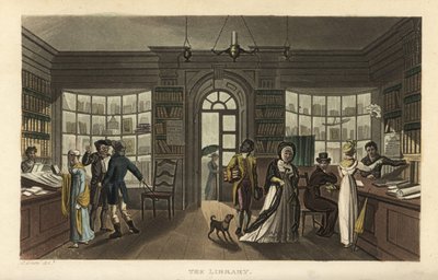 The Library by Thomas Rowlandson