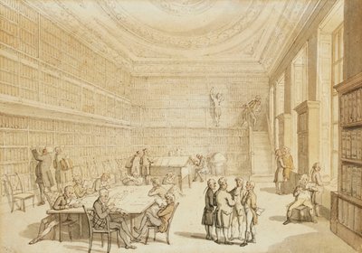 The Library of the Royal Institution, Albemarle Street by Thomas Rowlandson