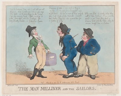 The Man Milliner and the Sailors by Thomas Rowlandson