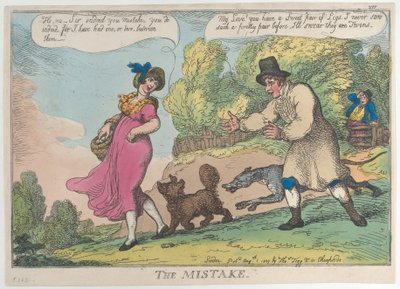 The Mistake, August 1, 1809 by Thomas Rowlandson