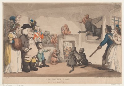 The Monkey Room in the Tower by Thomas Rowlandson