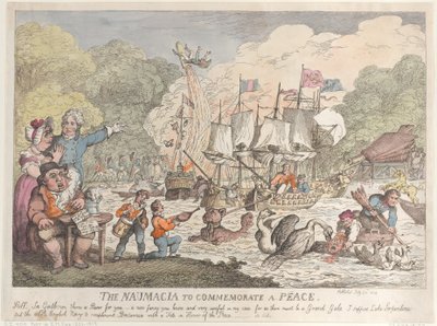 The Naumachia to Commemorate a Peace by Thomas Rowlandson