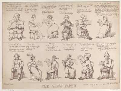 The News Paper by Thomas Rowlandson