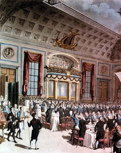 The Patriotic Dinner held at the City of London Tavern by Thomas Rowlandson