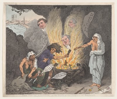 The Pit of Acheron or The Birth of the Plagues of England, January 28, 1784 by Thomas Rowlandson