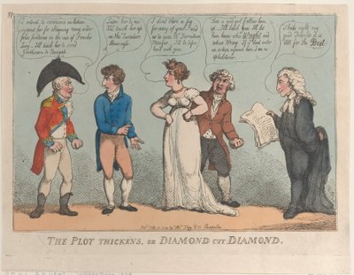 The Plot Thickens, or Diamond Cut Diamond, July 16, 1809 by Thomas Rowlandson