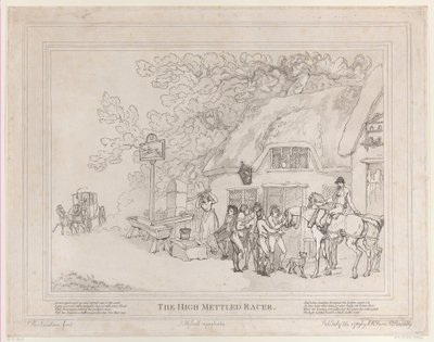 The Post Horse from The Life of a Racehorse, or The High-Mettled Racer by Thomas Rowlandson