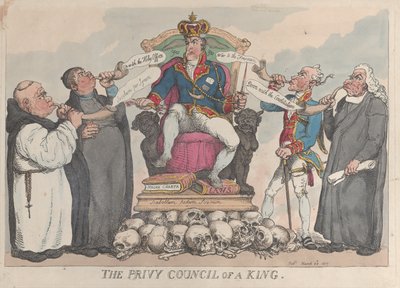 The Privy Council of a King, March 28, 1815 by Thomas Rowlandson