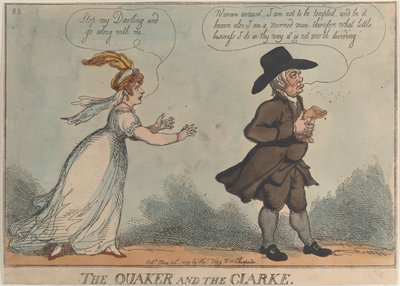 The Quaker and the Clarke, May 24, 1809 by Thomas Rowlandson