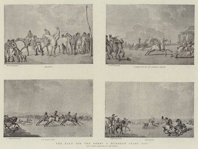 The Race for the Derby a Hundred Years ago by Thomas Rowlandson