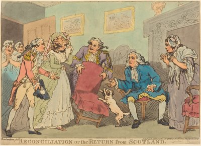 The Reconciliation, or The Return from Scotland by Thomas Rowlandson