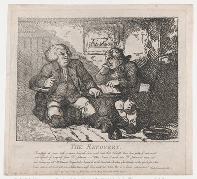The Recovery Picturesque Beauties of Boswell, Part the Second, June 20, 1786 by Thomas Rowlandson