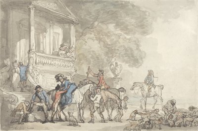 The Return from the Hunt by Thomas Rowlandson
