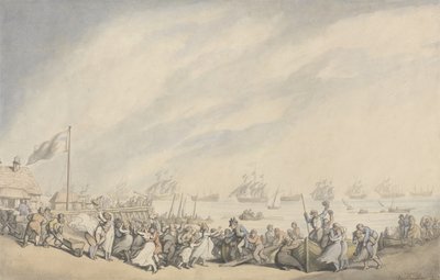 The Return of the Fleet to Great Yarmouth After the Defeat of the Dutch in 1797 by Thomas Rowlandson
