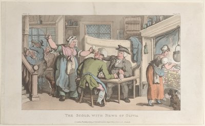 The Scold, with News of Olivia, from The Vicar of Wakefield by Thomas Rowlandson