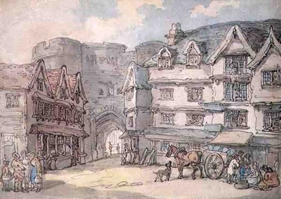 The South Gate, Exeter by Thomas Rowlandson