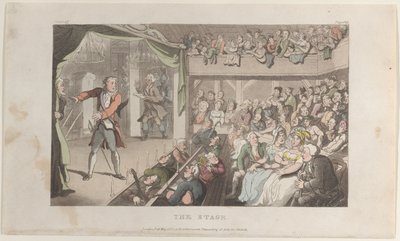 The Stage. George Primrose as Horatio, from The Vicar of Wakefield by Thomas Rowlandson