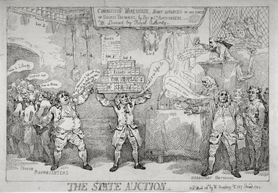 The State Auction, 1784 by Thomas Rowlandson