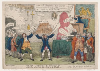 The State Auction by Thomas Rowlandson