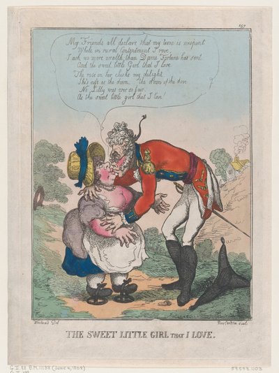 The Sweet Little Girl That I Love by Thomas Rowlandson