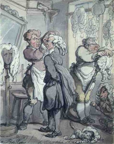 "The Thickest Block of the Three" by Thomas Rowlandson