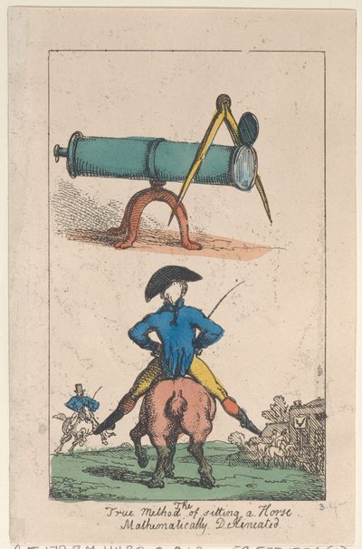 The True Method of Sitting a Horse, Mathematically Delineated, 1809 by Thomas Rowlandson