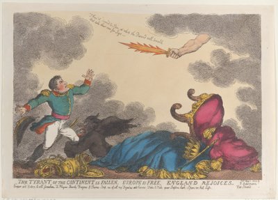 The Tyrant of the Continent is Fallen, Europe is Free, England Rejoices, May 1, 1814 by Thomas Rowlandson