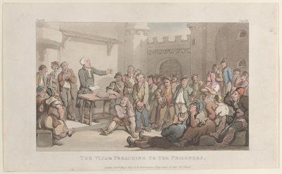The Vicar Preaching to the Prisoners, from The Vicar of Wakefield by Thomas Rowlandson