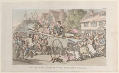 The Vicar in Company with Strolling Players, from The Vicar of Wakefield, May 1, 1817 by Thomas Rowlandson