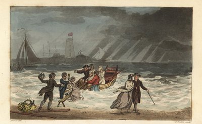 The Water Party: Tourists Abandon a Sea Voyage Due to Bad Weather by Thomas Rowlandson