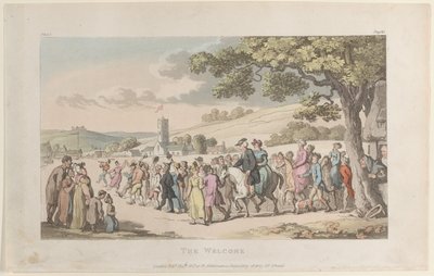 The Welcome, from The Vicar of Wakefield, May 1, 1817 by Thomas Rowlandson
